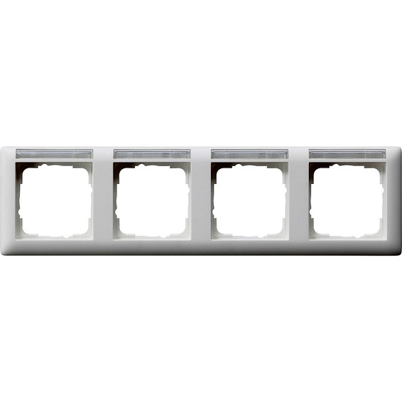 Рамка 4 поста Gira STANDARD 55, горизонтальная, белый матовый, 109427, G109427