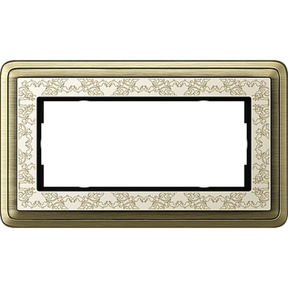 Рамка 2 поста Gira CLASSIX ART, бронзовый, 1002663, G1002663