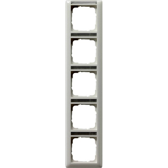 Рамка 5 постов Gira STANDARD 55, вертикальная, белый глянцевый, 111503, G111503