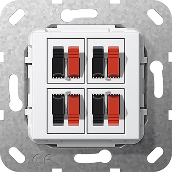 Аудио-розетка Gira SYSTEM 55, белый, 569403, G569403