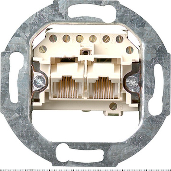 Розетка телефонная RJ11/RJ12/RJ45 Cat.3 Gira, белый, 018700, G018700