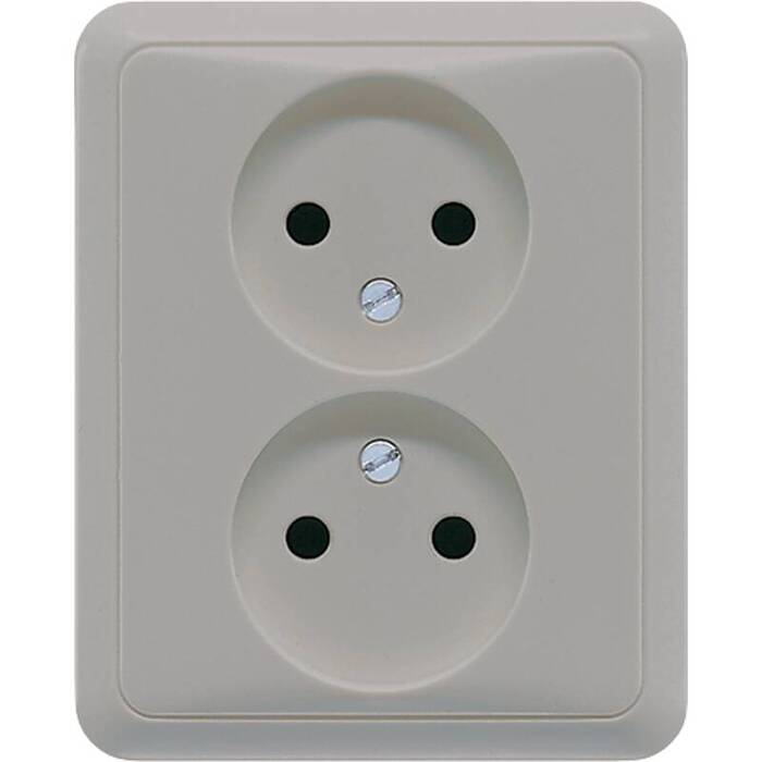 Розетка двухместная JUNG CD 500, серый, CD5010KIGR
