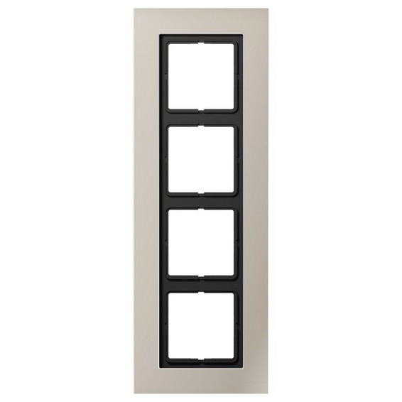 Рамка 4 поста JUNG LS PLUS, стальной, LSP984ES