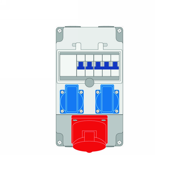 Силовая комбинация 138x245x131mm, готовая к подключению, IP44, Z 52.02