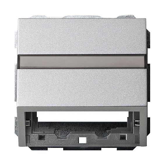 Накладка на розетку информационную Gira SYSTEM 55, алюминий, 087026, G087026