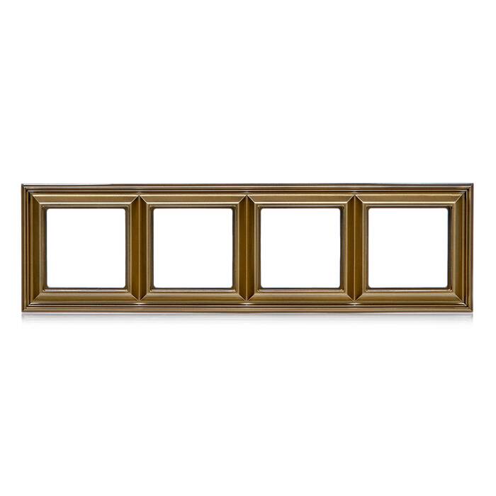 Рамка 4 поста JUNG ECOPROFI DECO, античная латунь, EPD484AT