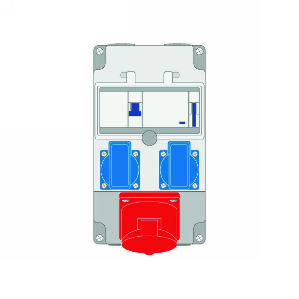 Силовая комбинация 138x245x131mm, готовая к подключению, IP44, Z 52.07