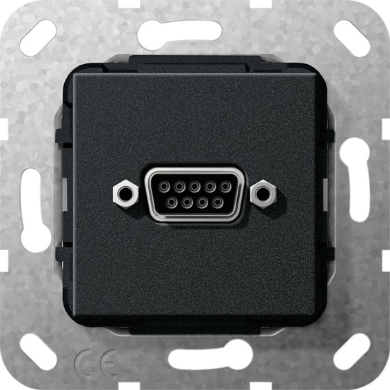 Розетка D-sub Gira SYSTEM 55, черный матовый, 564210, G564210