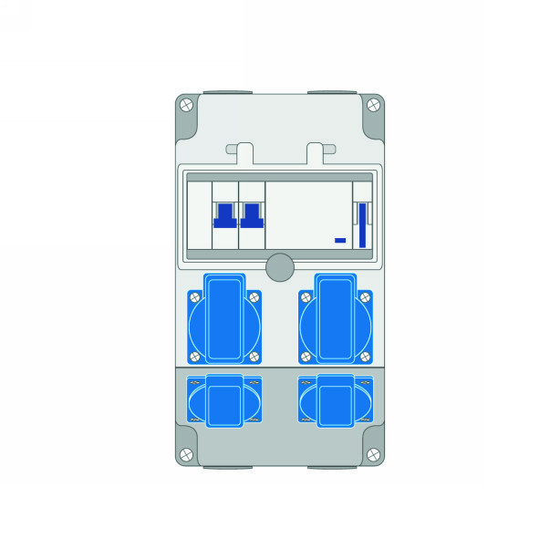 Силовая комбинация 138x245x131mm, готовая к подключению, IP44, Z 52.25