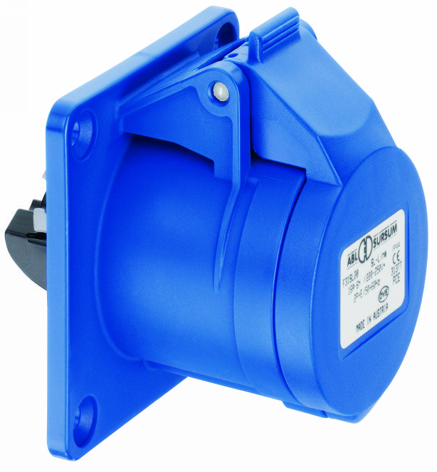 Розетка фланцевая 3P 16A 230V, IP44, 60X54 MM, F31S204