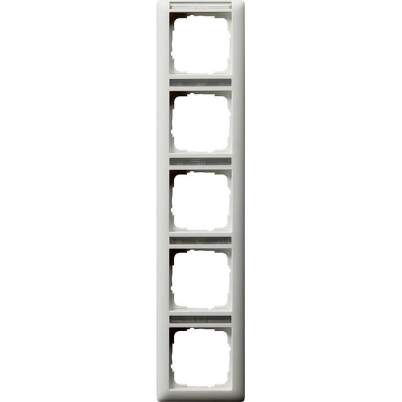 Рамка 5 постов Gira STANDARD 55, вертикальная, белый матовый, 111527, G111527