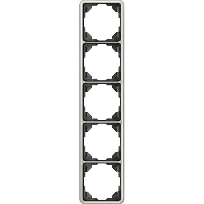 Рамка 5 постов JUNG CD 500, платина, CD585PT