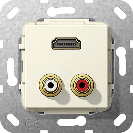 Розетка HDMI Gira SYSTEM 55, бежевый, 567401, G567401