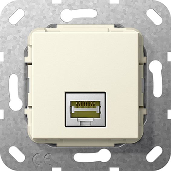 Розетка компьютерная RJ45 Cat.5 Gira SYSTEM 55, бежевый, 569501, G569501