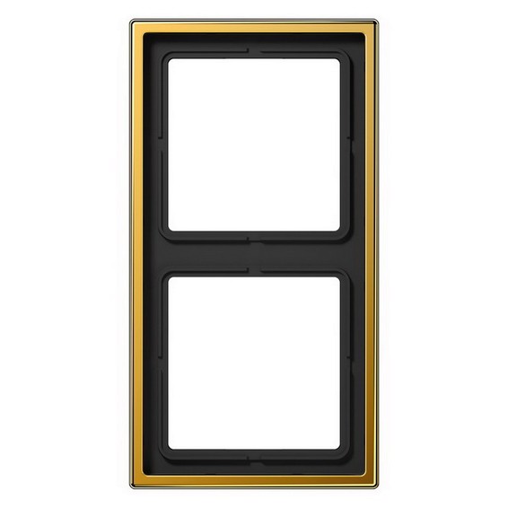 Рамка 2 поста JUNG LS METAL, золотой, LS982GGO