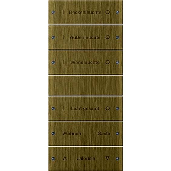 Набор клавиш 6 местный, надписи System 55 бронза, G2136607