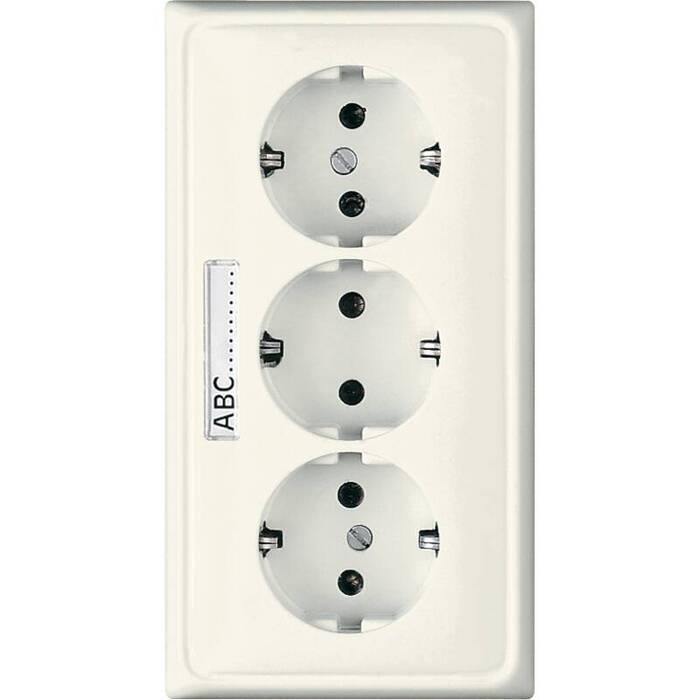 Розетка трехместная JUNG CD 500, слоновая кость, CD523NA