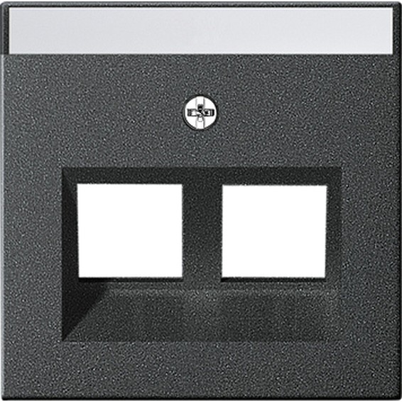 Накладка на розетку информационную Gira SYSTEM 55, антрацит, 264028, G264028