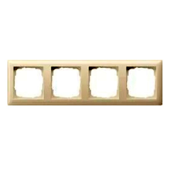 Рамка 4 поста Gira STANDARD 55, кремовый глянцевый, 021401, G021401