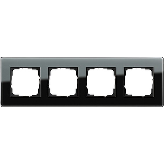 Рамка 4 поста Gira ESPRIT, черное стекло, 0214505, G0214505