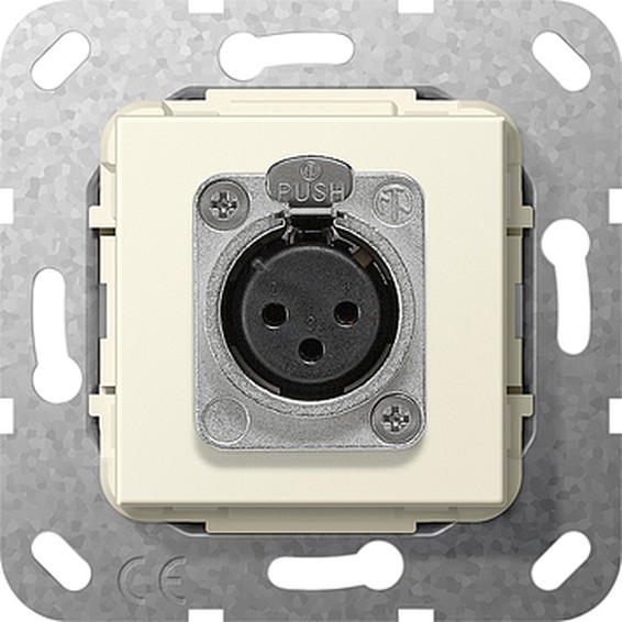 Розетка XLR Gira SYSTEM 55, бежевый, 566701, G566701