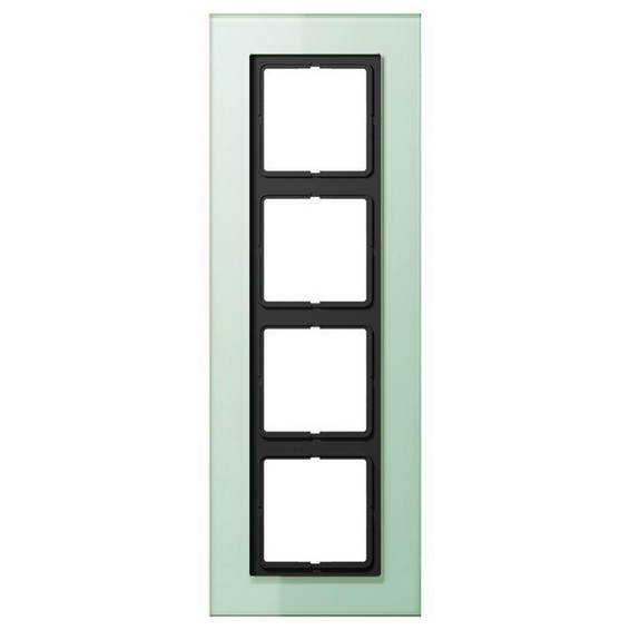 Рамка 4 поста JUNG LS PLUS, светло-зеленый, LSP984GLAS