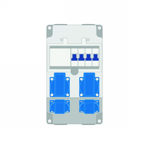 Силовая комбинация 138x245x131mm, готовая к подключению, IP44, Z 52.03