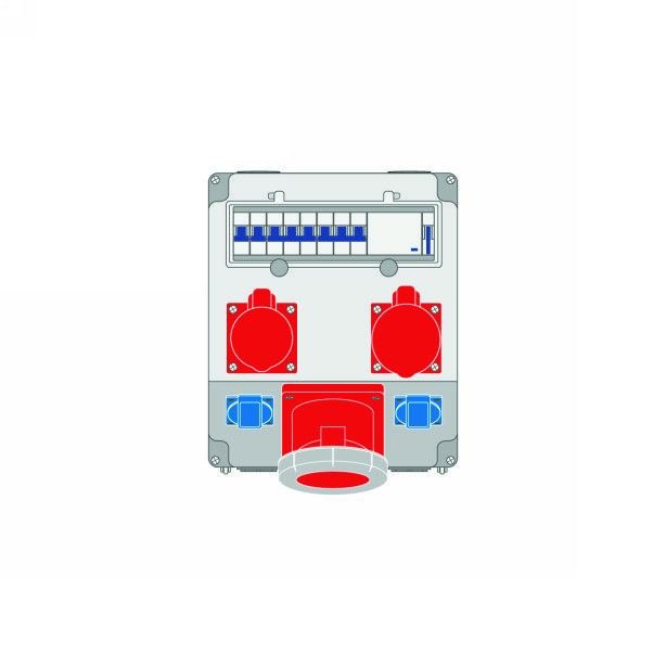 Силовая комбинация 260x319x146 mm, готовая к подключению, IP44, Z 60.66