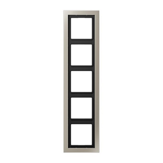 Рамка 5 постов JUNG LS DESIGN, нержавеющая сталь, ESD2985-L