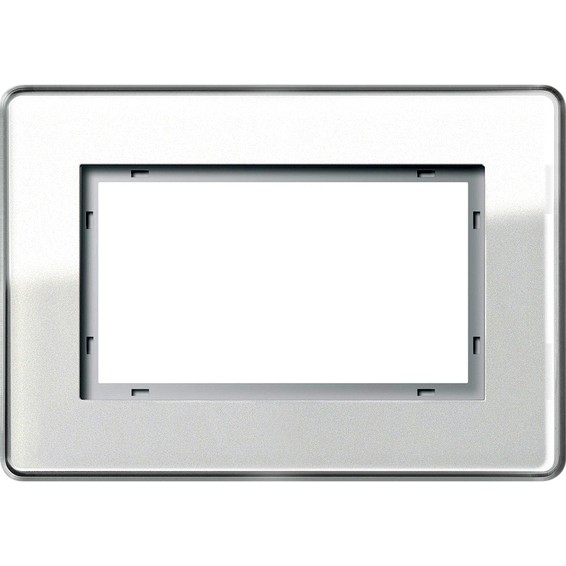 Рамка 1,5 поста без перегородки Gira ESPRIT, белое стекло, 1001512, G1001512
