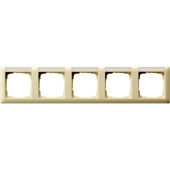Рамка 5 постов Gira STANDARD 55, горизонтальная, кремовый глянцевый, 109501, G109501