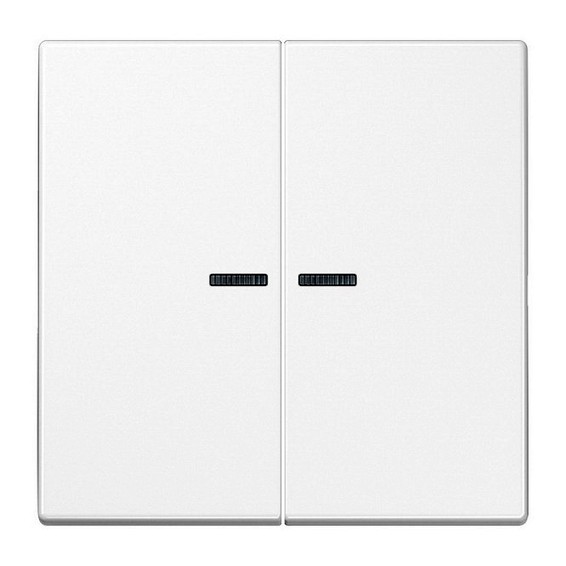 Клавиша двойная с линзами JUNG LS 990, белый, LS995KO5WW
