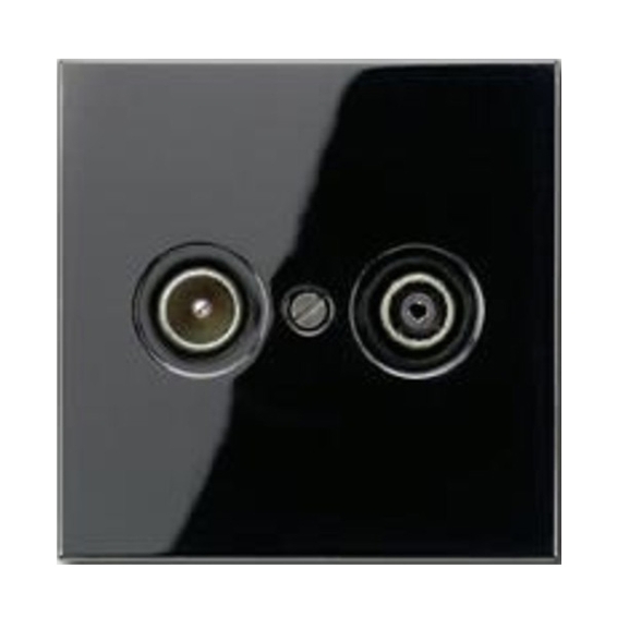 Накладка на розетку телевизионную JUNG LS 990, черный, LS990TVSW