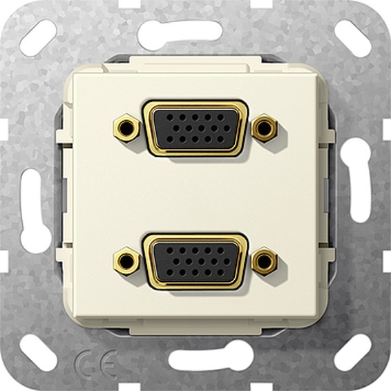 Розетка VGA Gira SYSTEM 55, бежевый, 565501, G565501