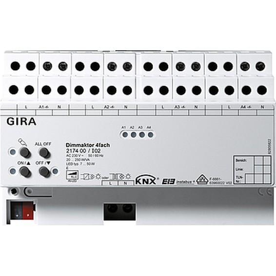 Универсальный диммер 4х 250 W KNX/EIB REG, G217400