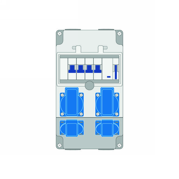 Силовая комбинация 138x245x131mm, готовая к подключению, IP44, Z 52.24