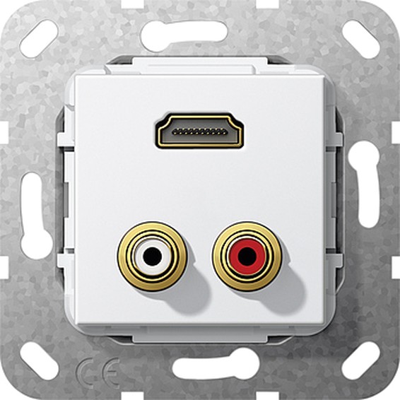 Розетка HDMI Gira SYSTEM 55, белый, 567303, G567303