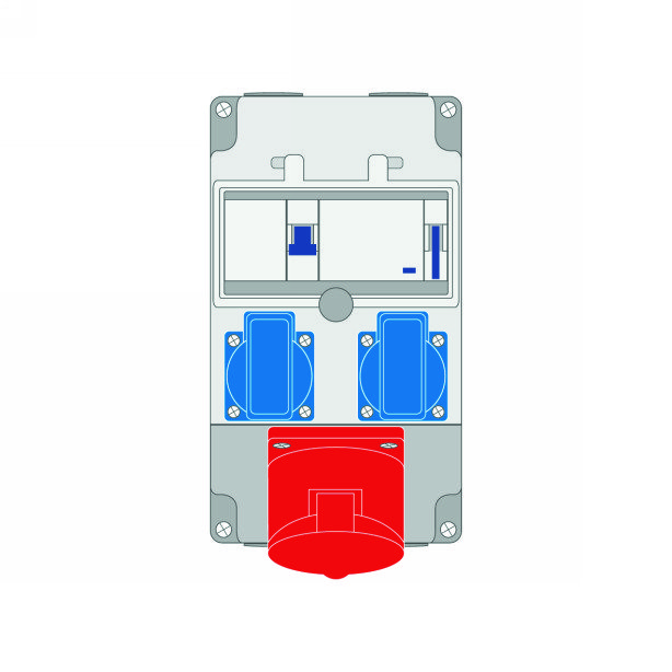 Силовая комбинация 138x245x131mm, готовая к подключению, IP44, Z 52.34