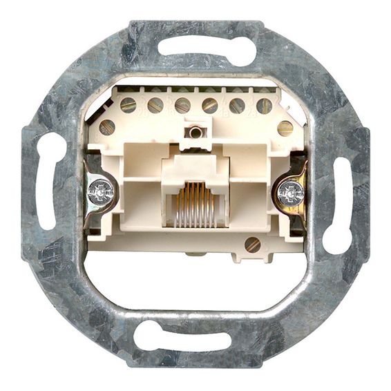 Розетка телефонная RJ11/RJ12/RJ45 Cat.3 Gira, белый, 017900, G017900