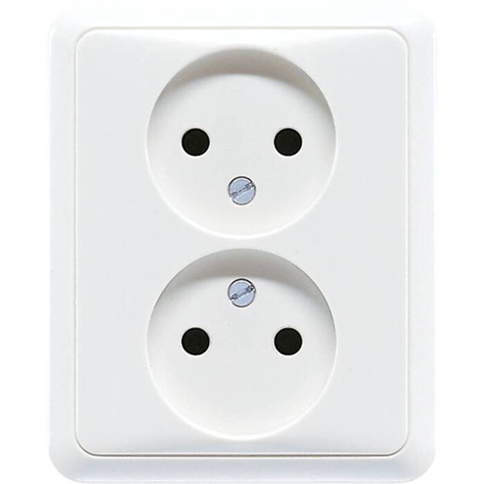 Розетка двухместная JUNG CD 500, белый, CD5010KIWW