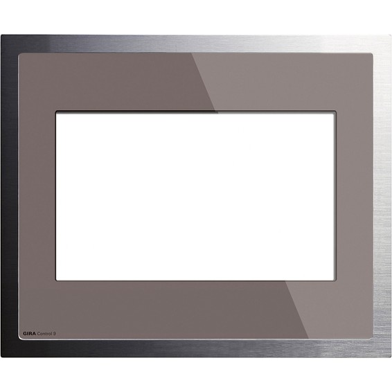 Рамка для Control 9 KNX/EIB дымчатое стекло/ алюминий, G2080122