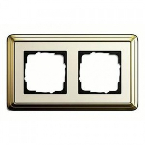 Рамка 2 поста Gira CLASSIX ART, бронзовый, 0212663, G0212663