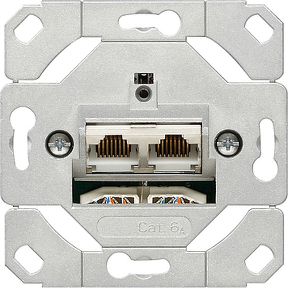 Розетка компьютерная RJ45 Cat.6 Gira, белый, 245200, G245200