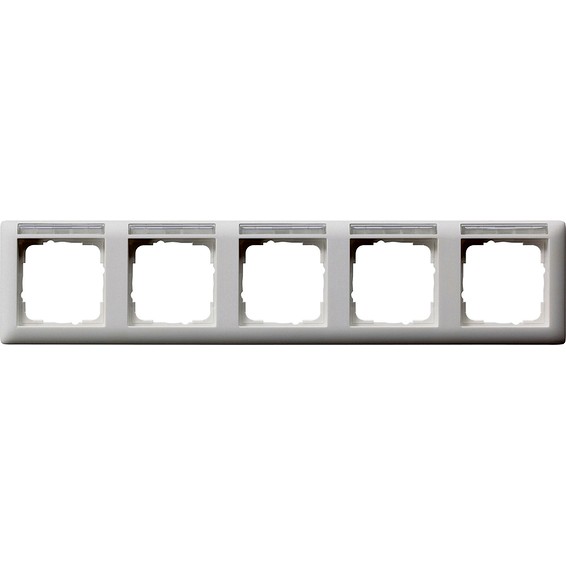 Рамка 5 постов Gira STANDARD 55, горизонтальная, белый матовый, 109527, G109527