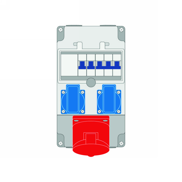 Силовая комбинация 138x245x131mm, готовая к подключению, IP44, Z 52.32