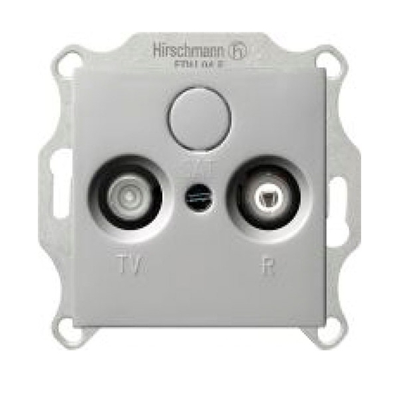 Накладка на розетку телевизионную Gira SYSTEM 55, алюминий, 086926, G086926
