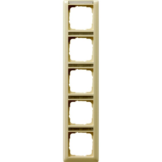 Рамка 5 постов Gira STANDARD 55, вертикальная, кремовый глянцевый, 111501, G111501