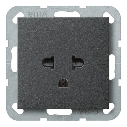Розетка Gira SYSTEM 55, скрытый монтаж, антрацит, 284028, G284028