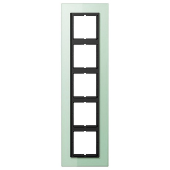 Рамка 5 постов JUNG LS PLUS, светло-зеленый, LSP985GLAS