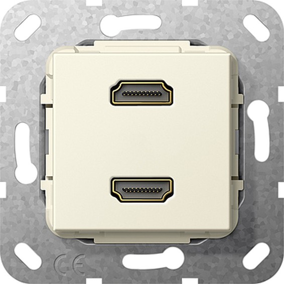 Розетка HDMI Gira SYSTEM 55, бежевый, 567101, G567101